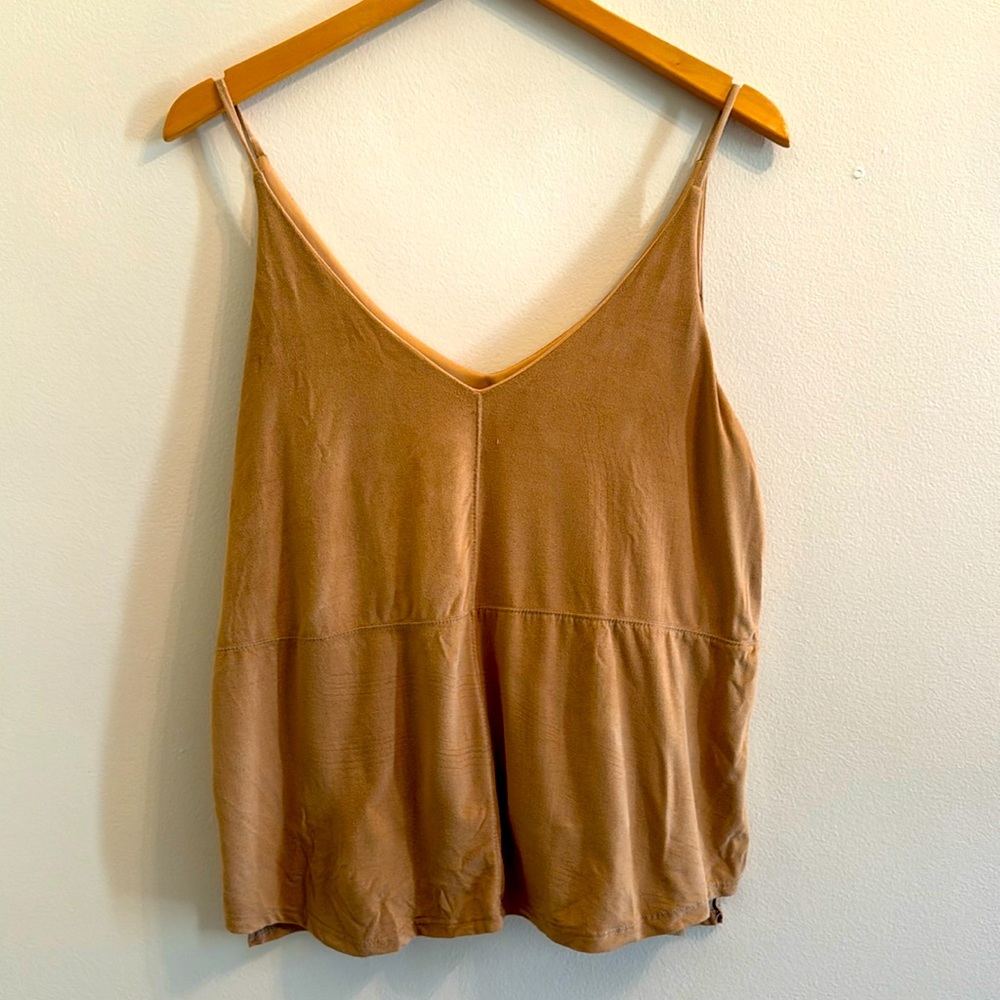 Stella Luce size large tan suede top